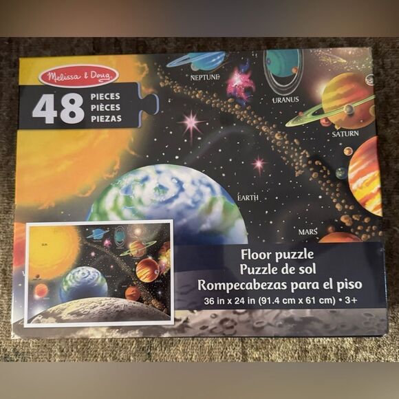 NEW Melissa and Doug 48 Pieces Solar System Floor Puzzle - Picture 1 of 5